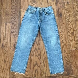 AGOLDE RILEY HIGH RISE CROPPED JEANS